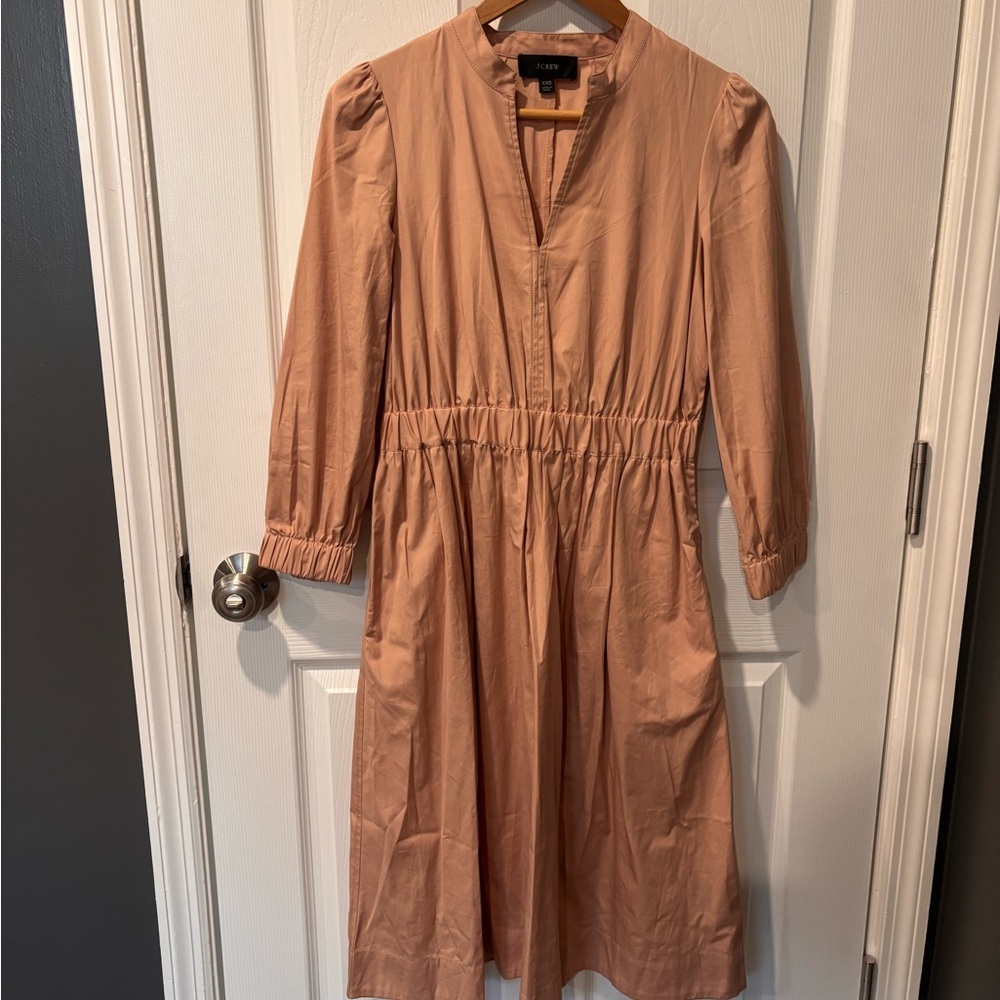 J. Crew Long Sleeve V-Neck Shirt Dress
